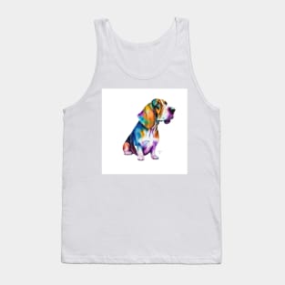 Basset Hound Dog In Watercolor & Pen Tank Top